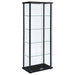 Delphinium - 5-Shelf Glass Curio Cabinet - Black And Clear - Simple Home Plus