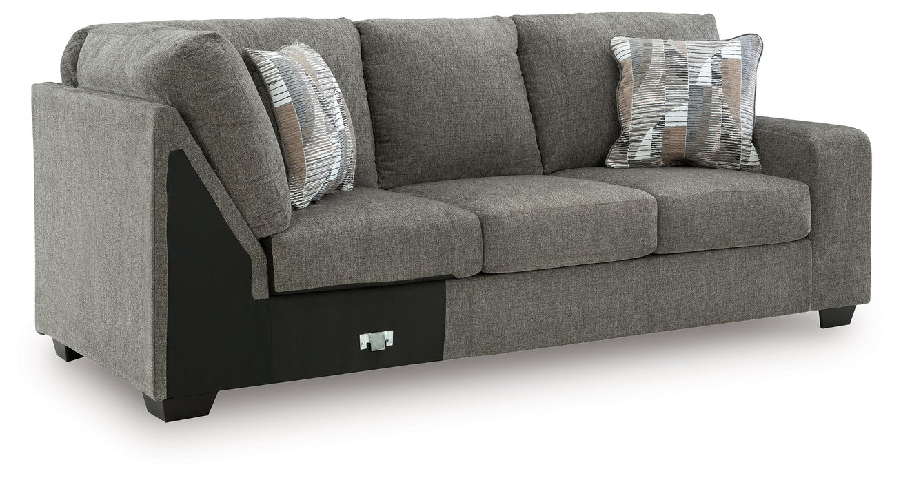 Clarington - RAF Sofa With Corner Wedge - Greystone - Simple Home Plus