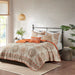 Tangiers - King 6 Piece Reversible Coverlet Set - Orange - Simple Home Plus