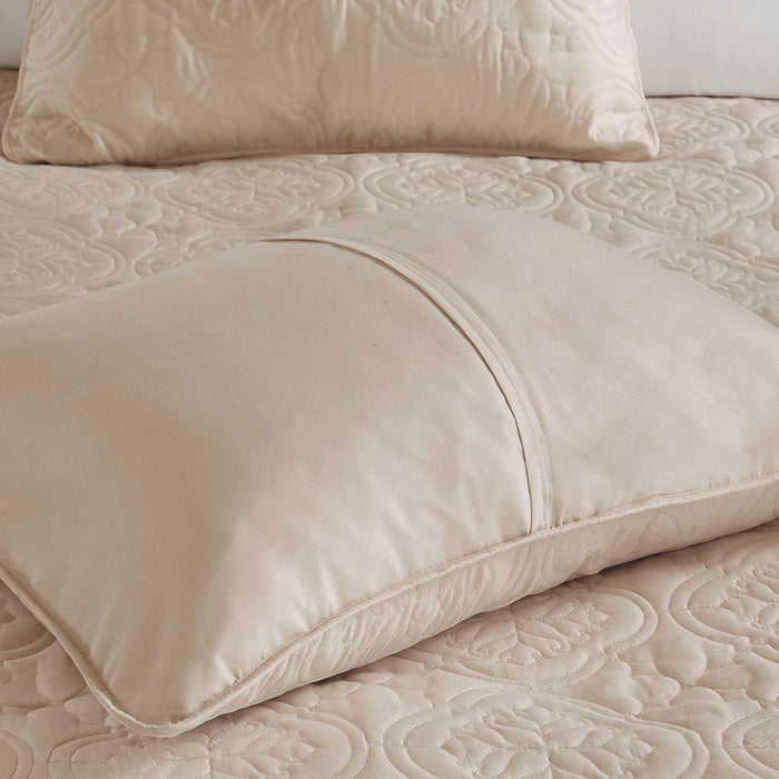 Oakley - 3 Piece Reversible Bedspread Set - Khaki - Simple Home Plus