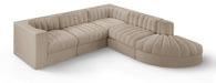 Rummi - Velvet Performance Fabric Upholstered 5 Piece Modular Sectional - Simple Home Plus