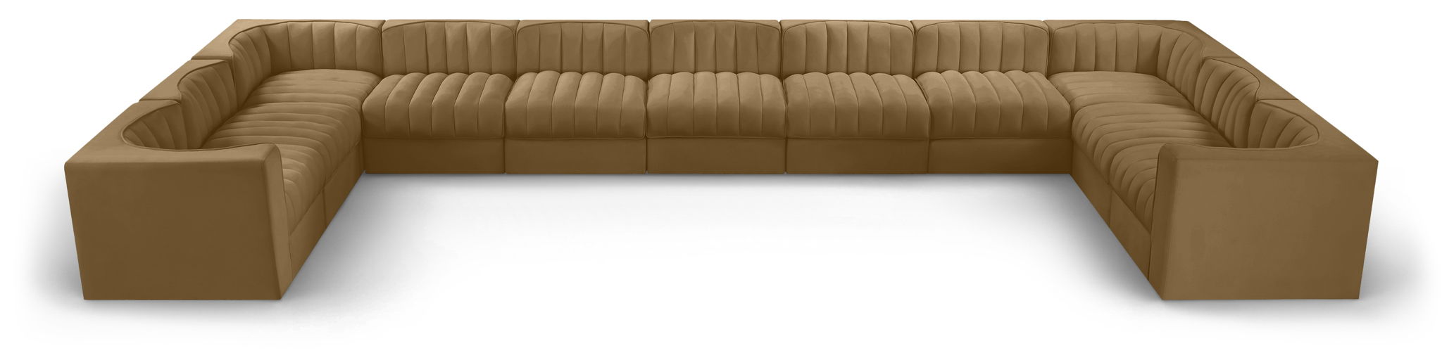 Rummi - Velvet Performance Fabric Upholstered 11 Piece Modular Sectional - Simple Home Plus