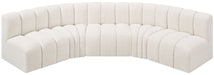 Arc - Boucle Fabric 5 Piece U-Shaped Modular Sofa - Simple Home Plus
