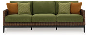 Horizon Hall - Brown / Green - Sofa With Cushion - Simple Home Plus