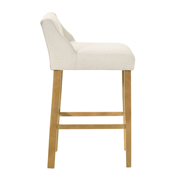 Fauna - Modern Transitional Wood Bar Height Kitchen Bar Stool - Simple Home Plus