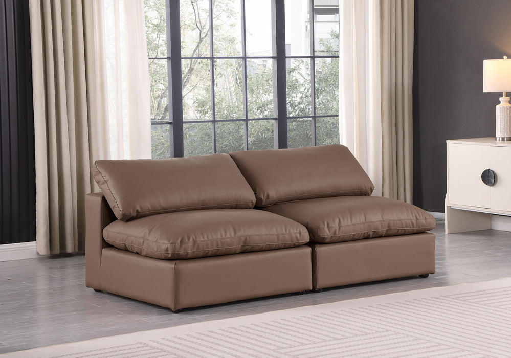 Comfy - Faux Leather Modular Armless Sofa 2 Seats - Simple Home Plus
