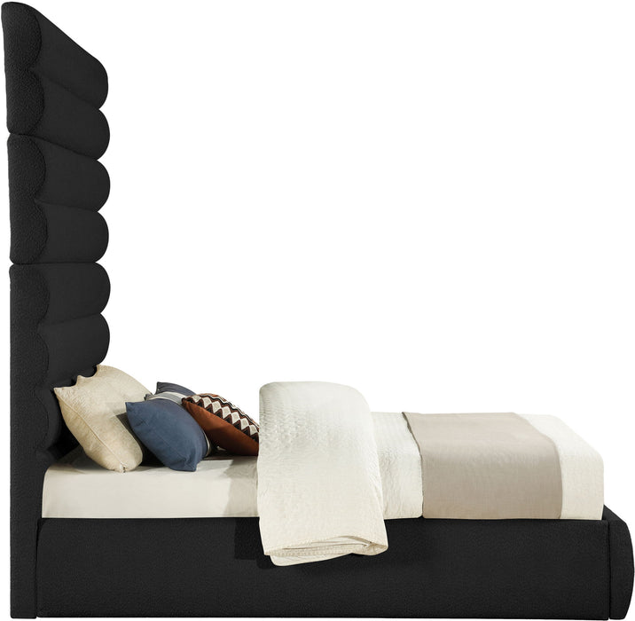 Adam - Boucle Fabric Bed With 89" Headboard - Simple Home Plus