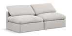 Indulge - Linen 2 Seat Modular Armless Sofa - Simple Home Plus
