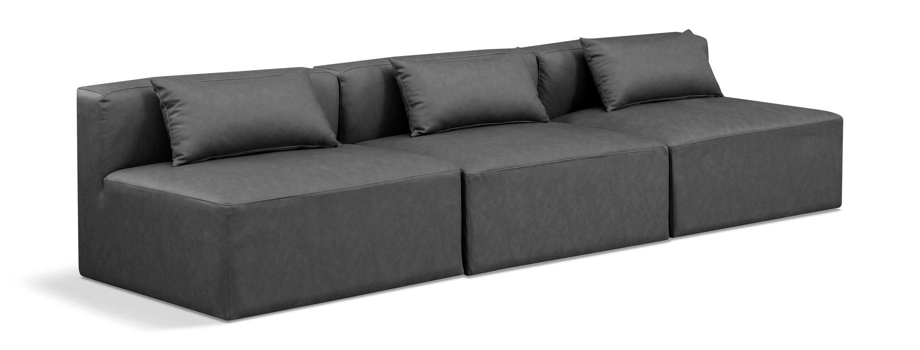 Cube - Modular 3 Seat Armless Sofa - Simple Home Plus