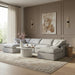 Indulge - Linen 6 Piece Modular Double Chaise Sectional - Simple Home Plus