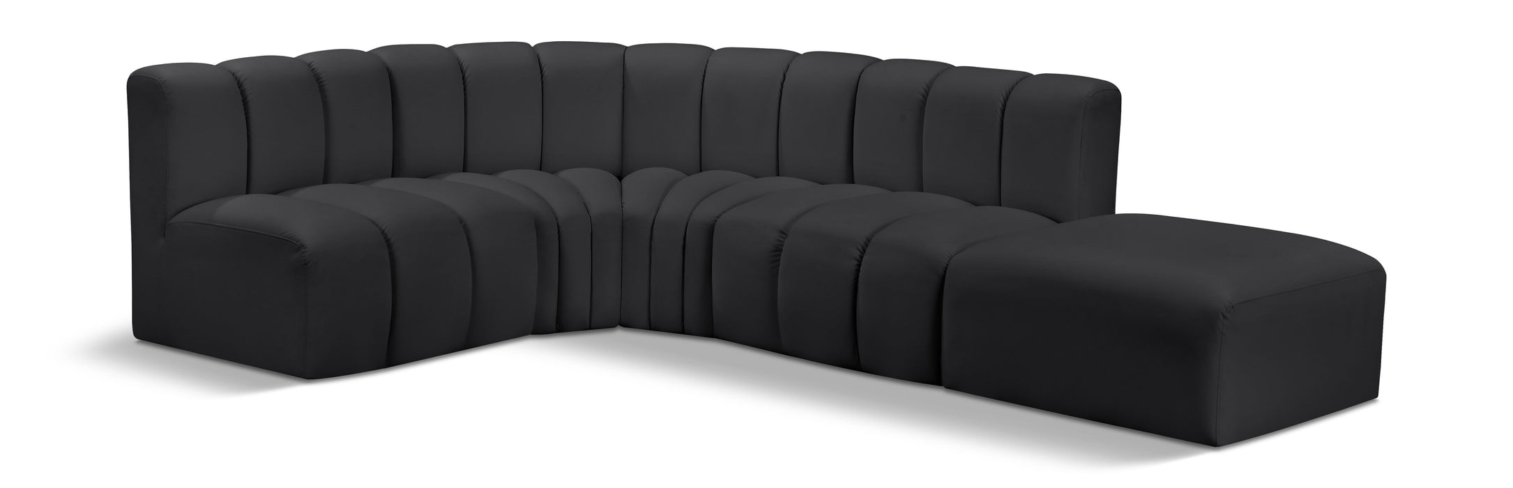 Arc - Faux Leather 5 Piece Corner Modular Sofa - Simple Home Plus