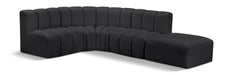Arc - Faux Leather 5 Piece Corner Modular Sofa - Simple Home Plus