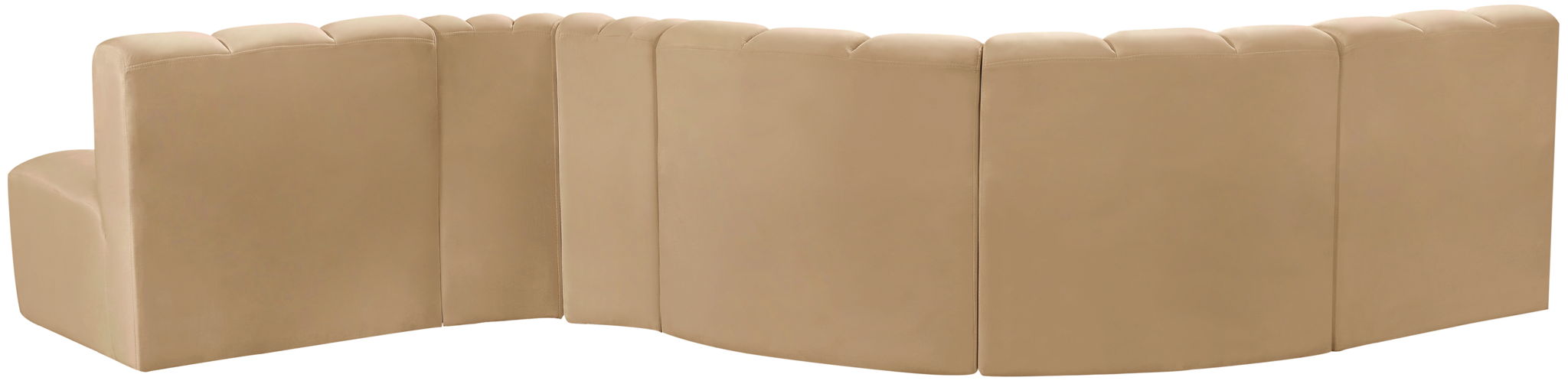 Arc - Velvet 6 Piece Curved Modular Sofa - Simple Home Plus