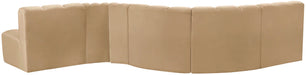 Arc - Velvet 6 Piece Curved Modular Sofa - Simple Home Plus
