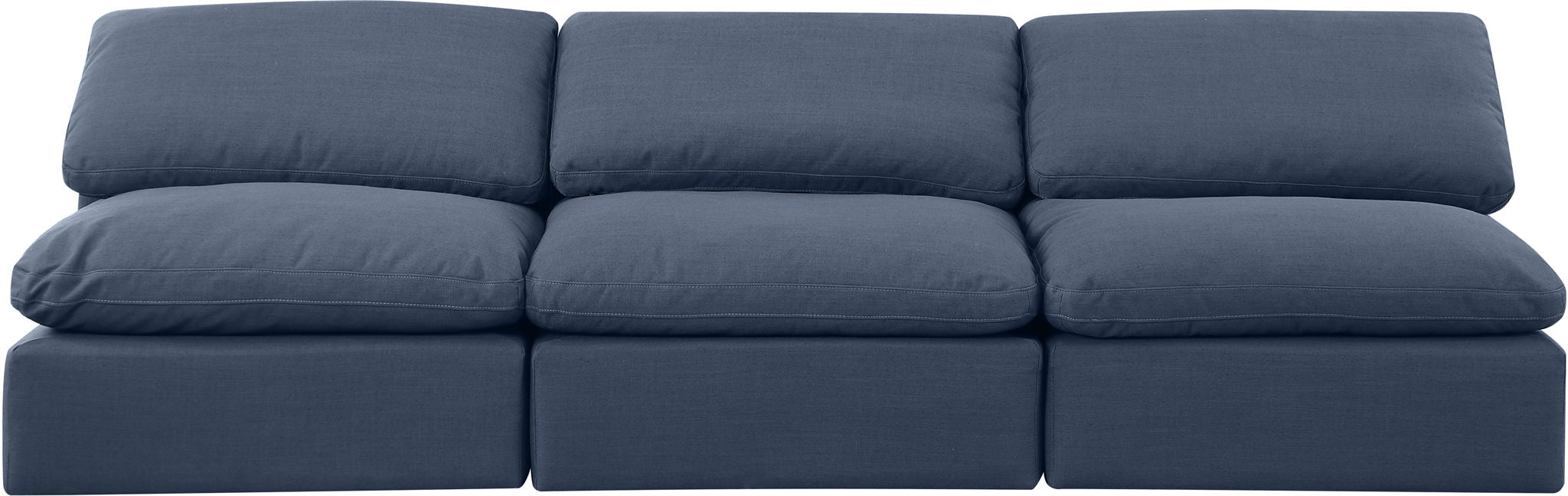 Indulge - Linen 3 Seat Modular Armless Sofa - Simple Home Plus