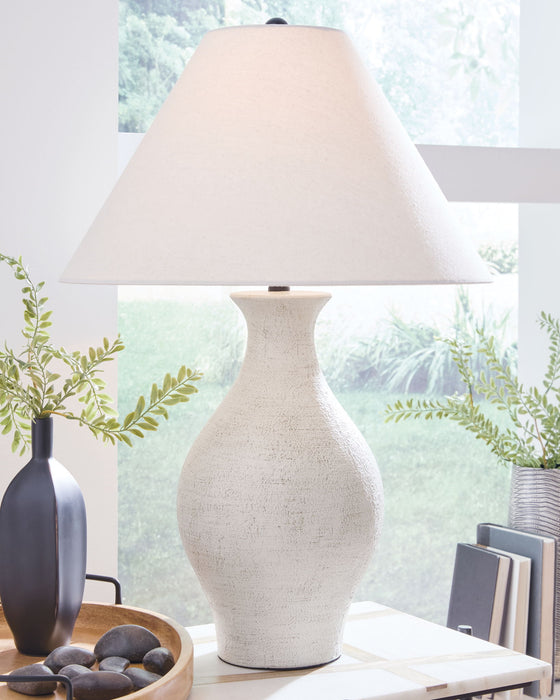 Ashbend - Ceramic Table Lamp - Antique White - Simple Home Plus