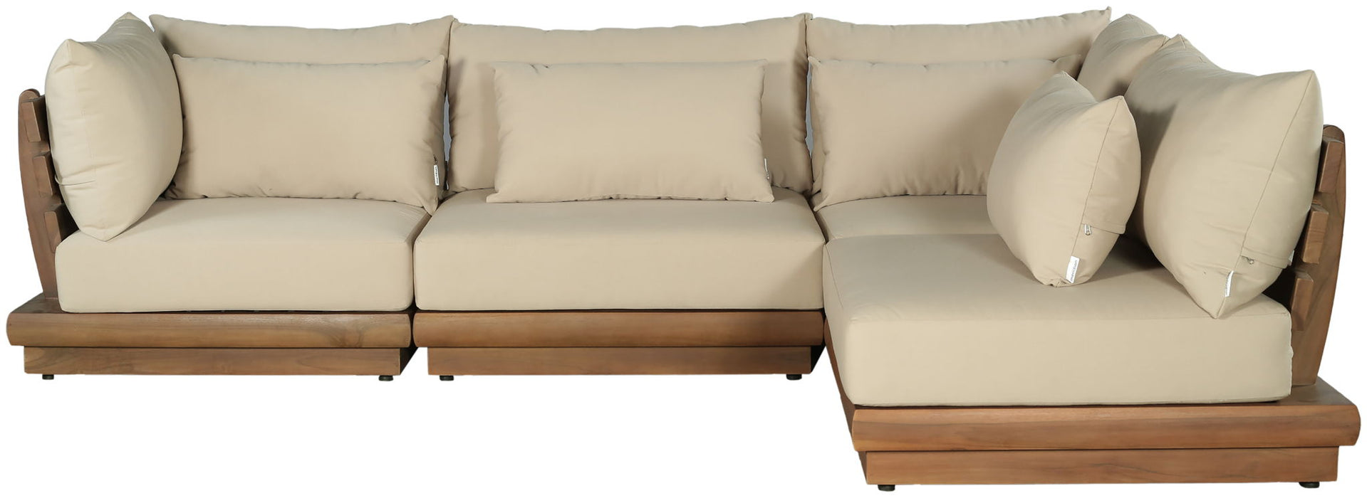 Mirella - 4 Piece Water Resistant Fabric Outdoor Patio Modular Sectional - Simple Home Plus
