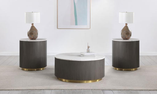 Jason - Round Marble Coffee Table Set - Simple Home Plus