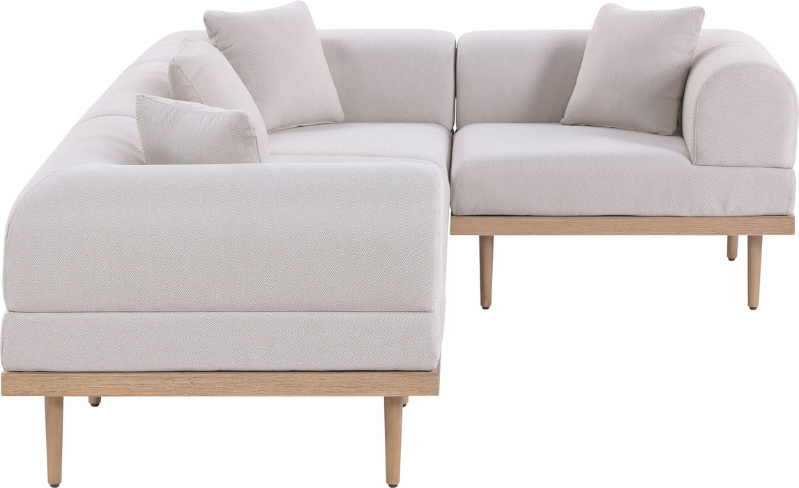 Laguna - 4 Piece 106.5" Upholstered Outdoor Patio Modular Sectional - Simple Home Plus