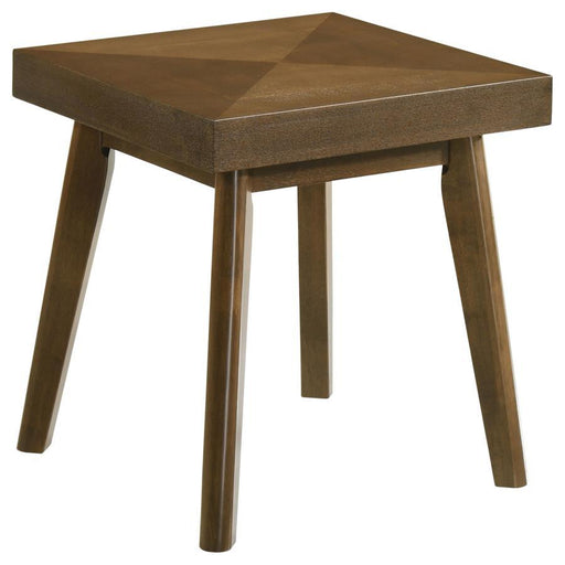 Westerly - Square Wood Side End Table - Walnut Brown - Simple Home Plus