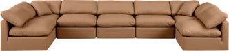 Indulge - Faux Leather 7 Piece Modular U-Shaped Sectional - Simple Home Plus