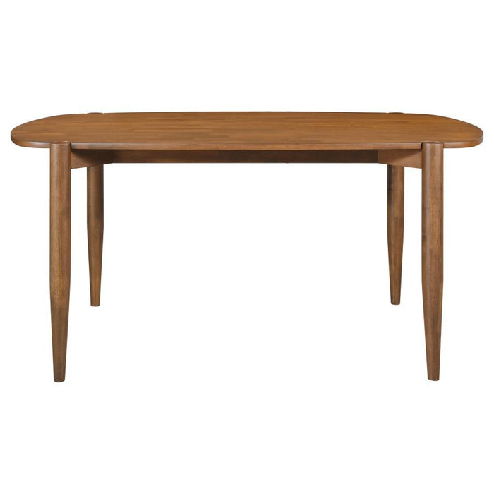 Dortch - Oval Solid Wood Dining Table - Walnut - Simple Home Plus