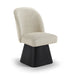 Marlowe - Linen Textured Fabric Upholstered Swivel Dining Side Chair - Stained Black - Simple Home Plus
