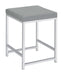 Umbridge - Upholstered Square Padded Cushion Vanity Stool - Light Gray - Simple Home Plus