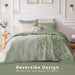 Felicia - Velvet Twin Comforter Set With Throw Pillow - Green - Simple Home Plus