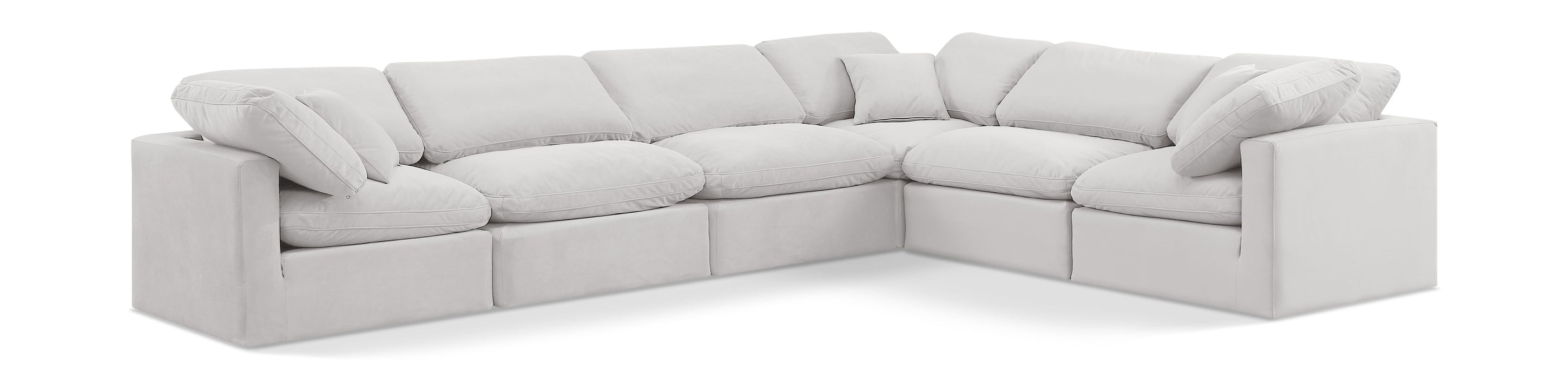 Indulge - Velvet 6 Piece Modular Corner Sectional - Simple Home Plus