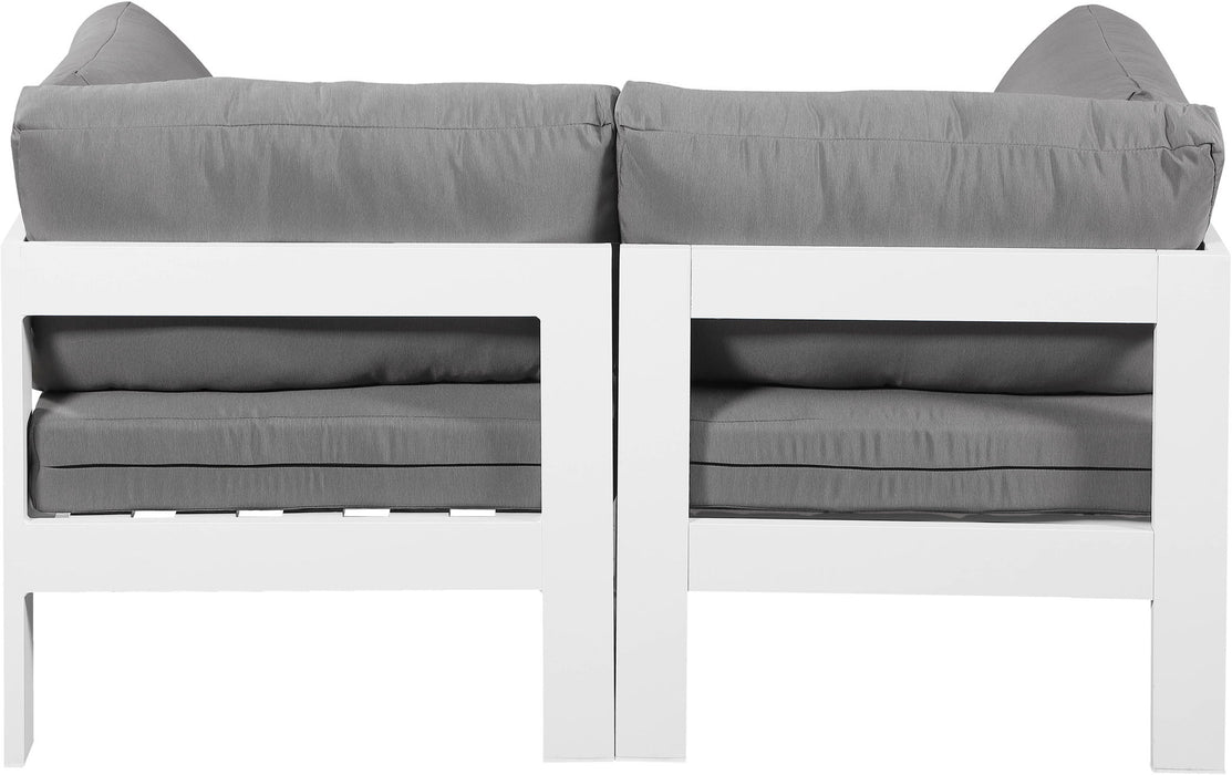 Nizuc - Outdoor Patio 2 Seat Modular Sofa With White Frame - Simple Home Plus
