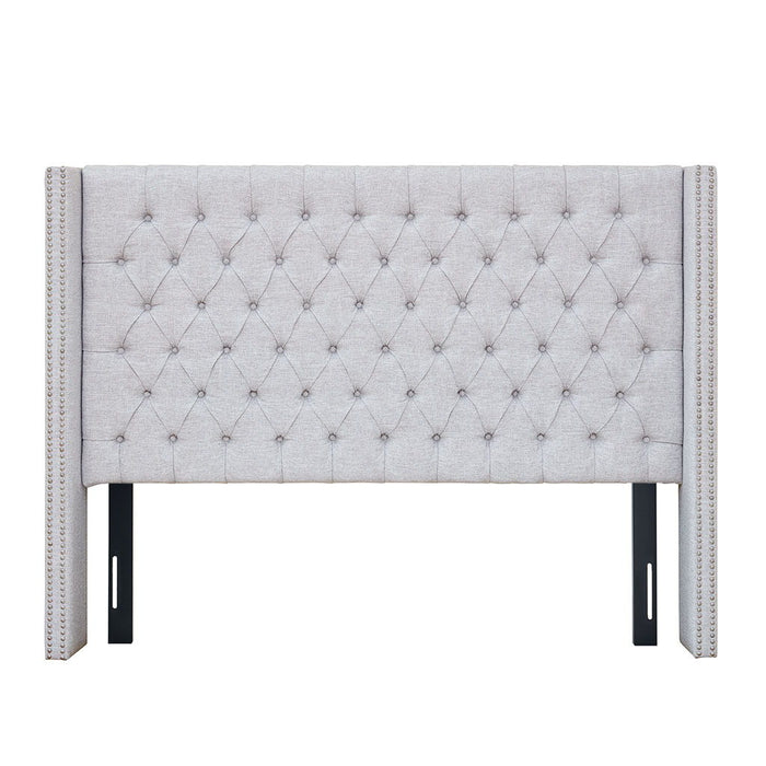 Amelia - Queen Upholstery Headboard - Gray - Simple Home Plus