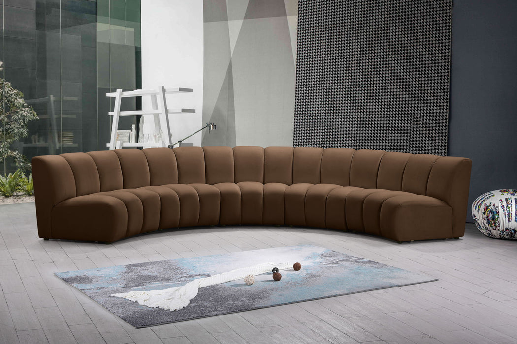 Infinity - 5 Piece Velvet Modular Sectional - Simple Home Plus