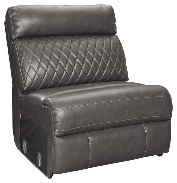 Samperstone - Armless Chair - Gray - Simple Home Plus
