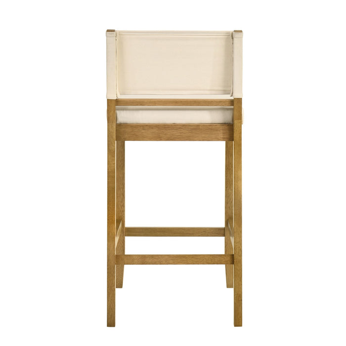 Yaneli - Contemporary Natural Wood Bar Height Kitchen Bar Stool - Simple Home Plus