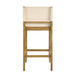 Yaneli - Contemporary Natural Wood Bar Height Kitchen Bar Stool - Simple Home Plus
