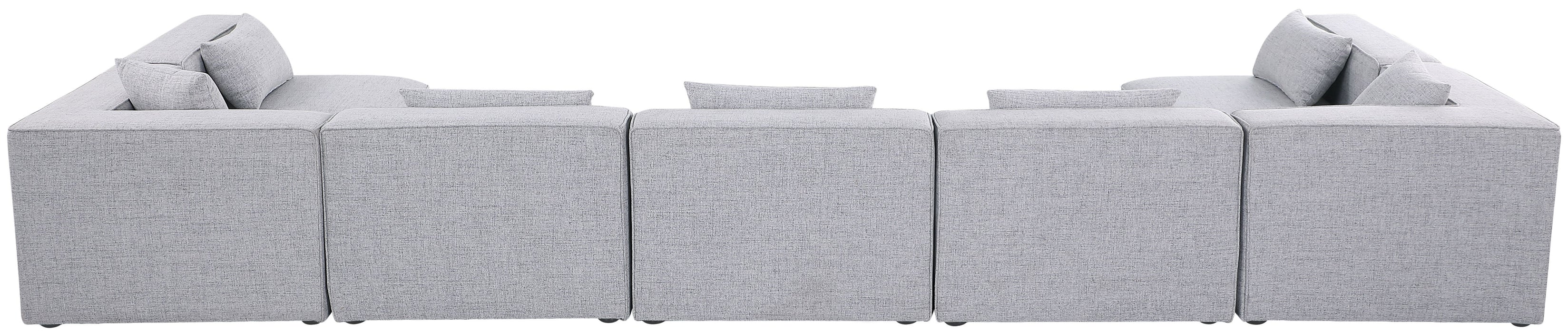 Cube - Linen 7 Piece Modular U-Shaped Sectional - Simple Home Plus