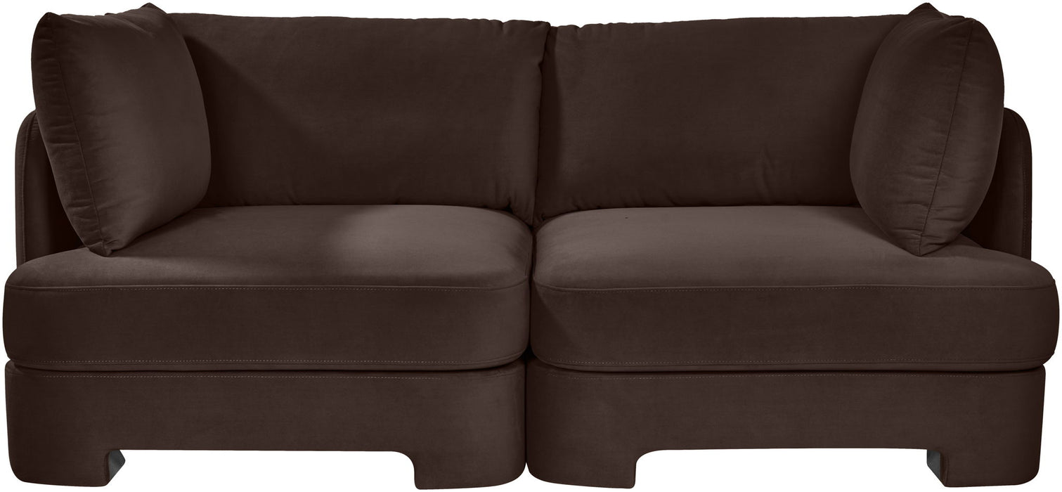 Hammond - Velvet Performance Fabric Upholstered 2 Piece Loveseat