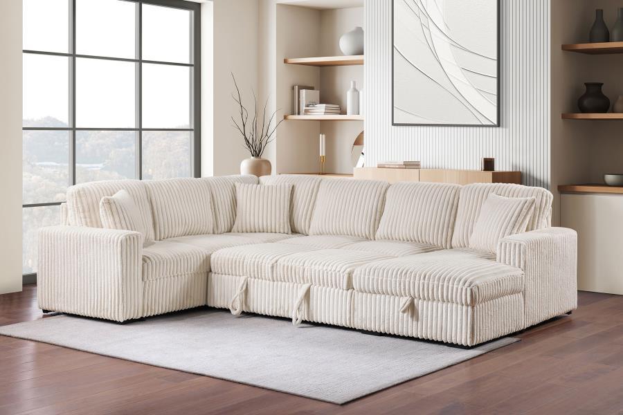 Devonshire - Sleeper Sectional Sofa Storage Chaise - Simple Home Plus