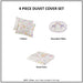 Lulu - Floral Reversible Cotton Twin Duvet Cover Set With Throw Pillow - Purple - Simple Home Plus