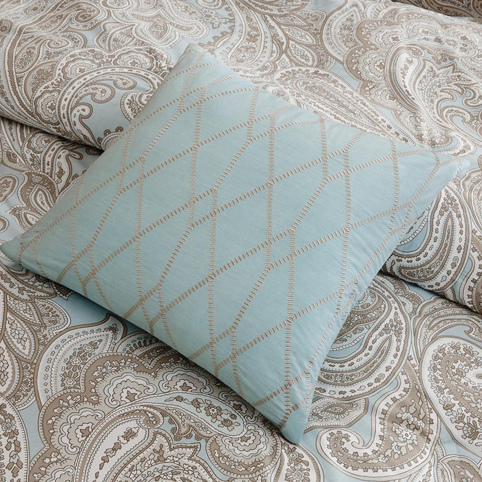 Ronan - 5 Piece Comforter Set - Blue - Simple Home Plus