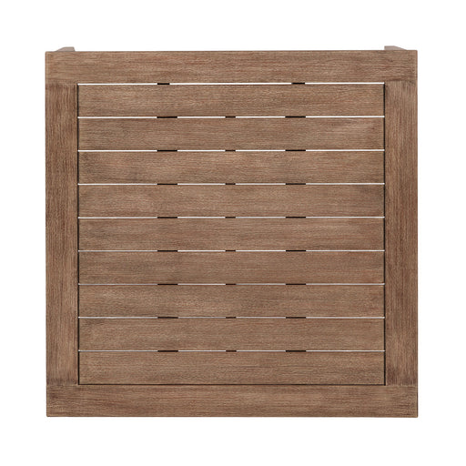 Orbit - Square Outdoor Patio Coffee Table - Weathered Eucalyptus - Simple Home Plus