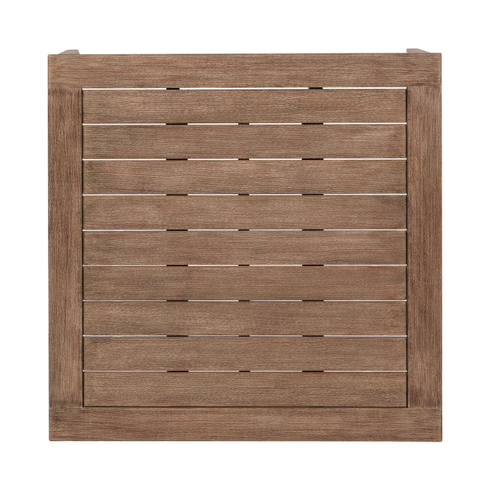 Orbit - Square Outdoor Patio Coffee Table - Weathered Eucalyptus - Simple Home Plus