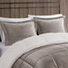 Alton - King Down Alternative Comforter Set - Gray / Ivory - Simple Home Plus