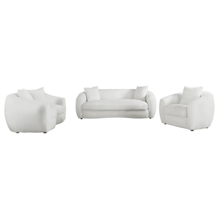 Isabella - Faux Sheepskin Upholstered Sofa Set - Simple Home Plus