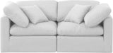 Indulge - Linen 2 Piece Modular Sofa - White - Simple Home Plus