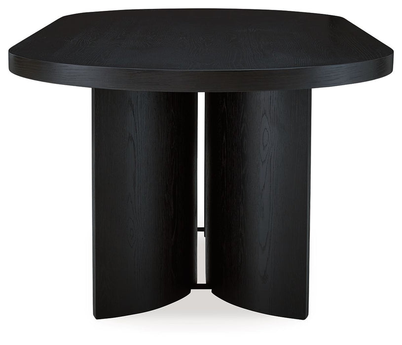 Rowanbeck - Black - Oval Dining Room Table - Simple Home Plus