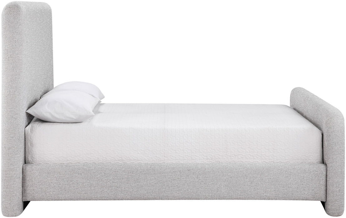 Fira - Linen Textured Fabric Upholstered Bed - Simple Home Plus