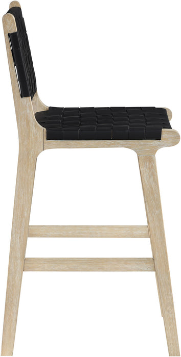 Entwine - Vegan Leather Upholstered Counter Stool - Painted Natural - Simple Home Plus