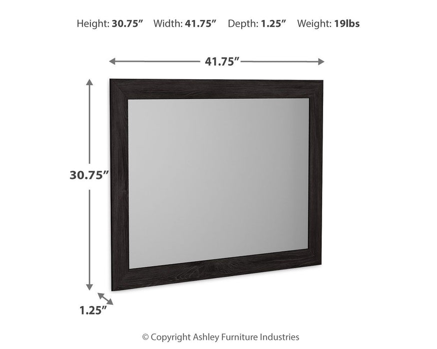 Belachime - Bedroom Mirror - Charcoal - Simple Home Plus